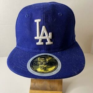 New Era Kids Royal Blue Los Angeles Dodgers Fitted Cap with White LA Logo